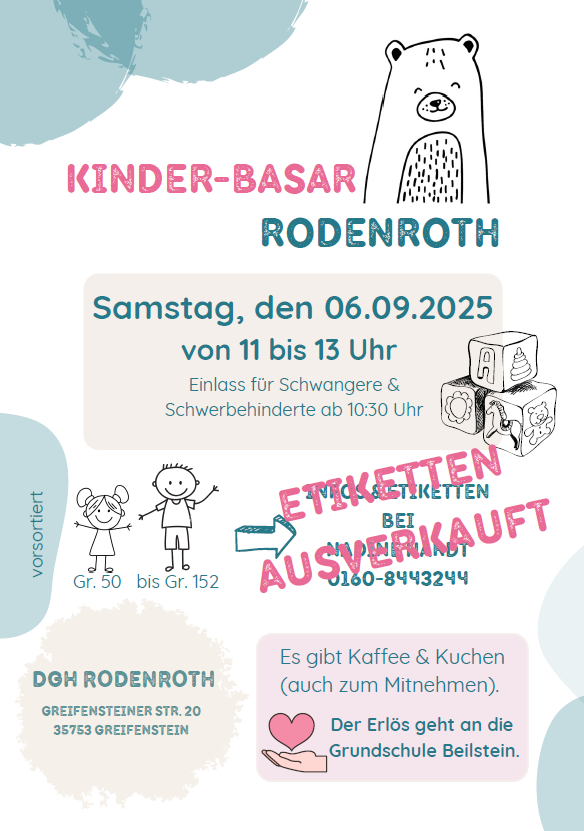 Plakat nächster Basar